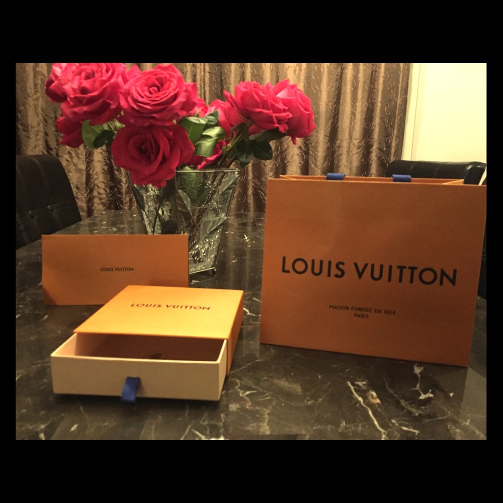 Louis Vuitton gift bag, box and envelope